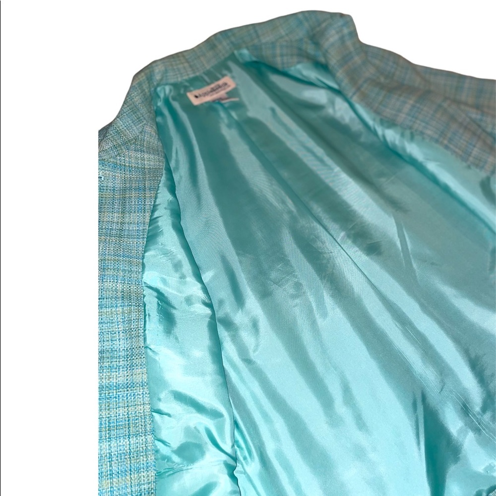 NWOT Appleseed’s - Women’s Petite Size 10P Blue & Green Blazer Jacket Coat - Picture 12 of 14